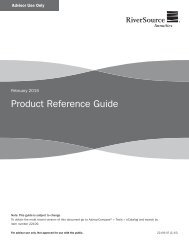 Product Reference Guide - RiverSource