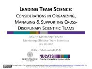 Leading Team Science - Michigan Institute for Clinical & Health ...