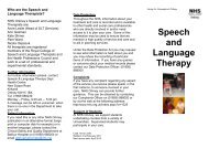 Speech and Language Therapy information leaflet ... - NHS Orkney