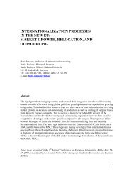 INTERNATIONALIZATION PROCESSES IN THE NEW EU ... - SNEE