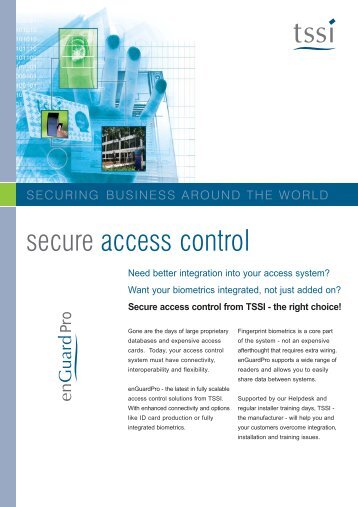 Secure Access Control enGuardPro Datasheet