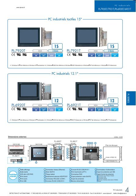 PC industriels - DETECTION ET AUTOMATISME