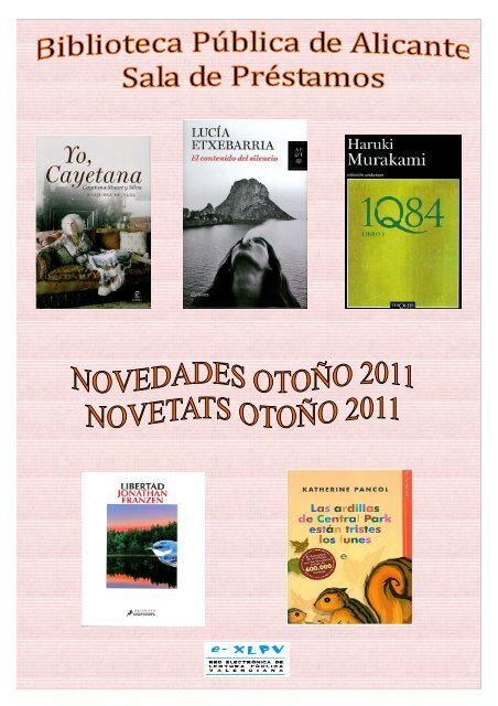 GuÃ­a Novedades OtoÃ±o 2011 - Bibliotecas PÃºblicas