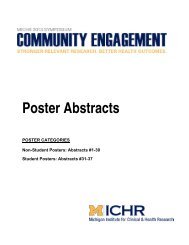 Poster Abstracts - Michigan Institute for Clinical & Health Research