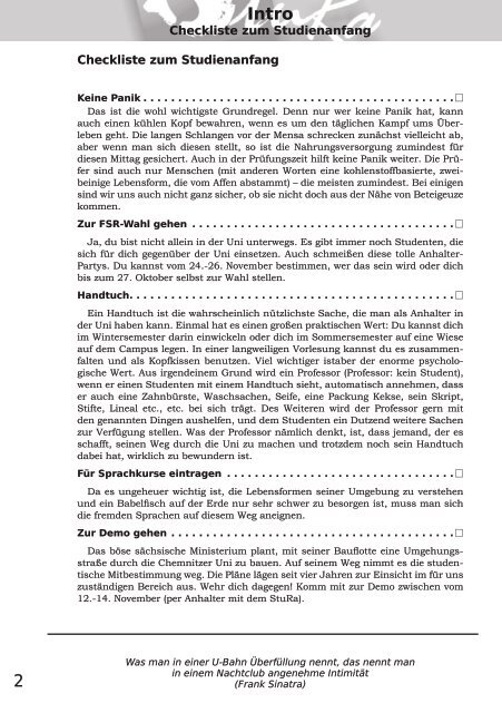 Fibel 2008 als PDF (7.8 MB) - StuRa - TU Chemnitz