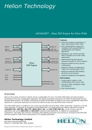 IPsec ESP core for Xilinx FPGA - Helion Technology