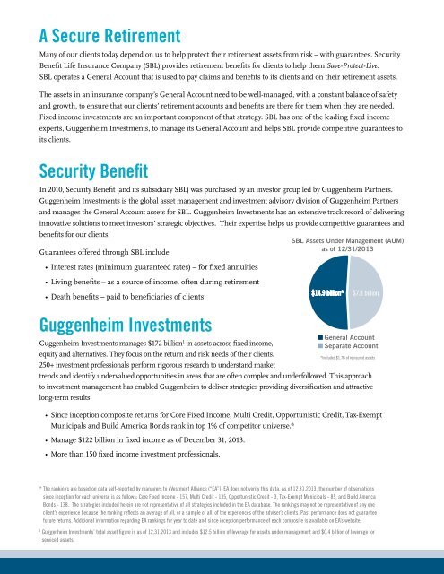 About Guggenheim Investments - Security Benefit Agent