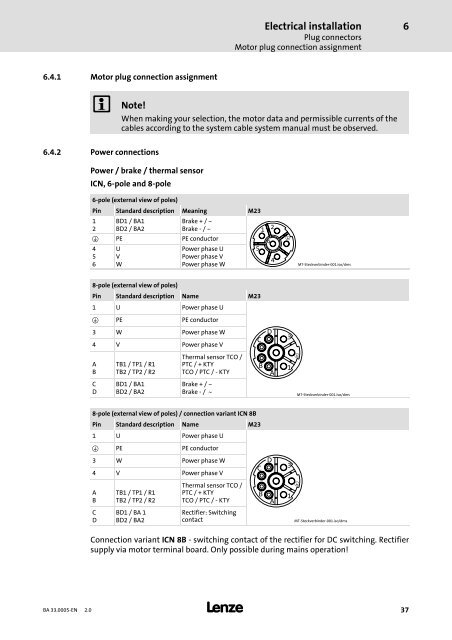 Operating Instructions MxxMA-MxERA Three-phase AC ... - Lenze