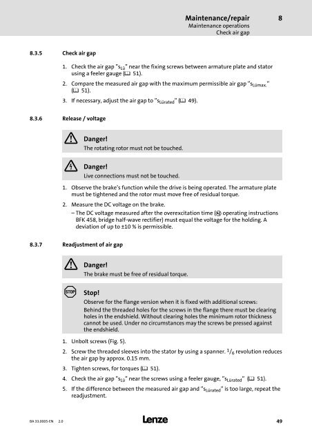 Operating Instructions MxxMA-MxERA Three-phase AC ... - Lenze