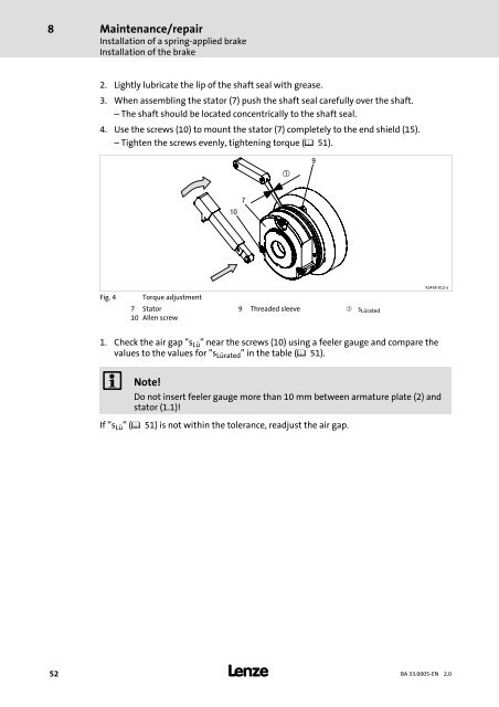 Operating Instructions MxxMA-MxERA Three-phase AC ... - Lenze