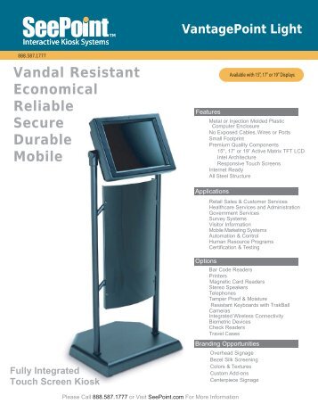 Vandal Resistant Economical Reliable Secure Durable Mobile