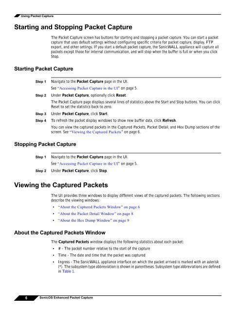 What is Packet Capture? - SonicWALL