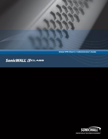 SonicWALL Global VPN Client 4.1 Administrator's Guide