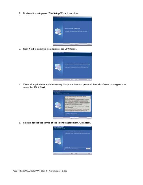 SonicWALL Global VPN Client 4.1 Administrator's Guide