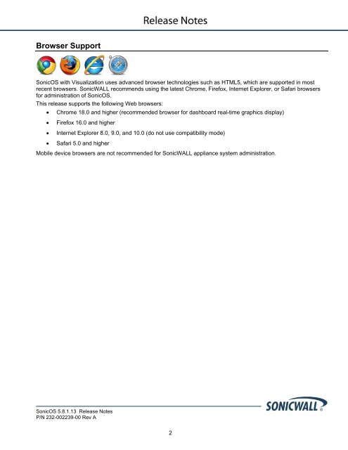 SonicOS 5.8.1.13 Release Notes - SonicWALL