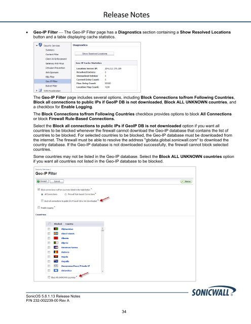 SonicOS 5.8.1.13 Release Notes - SonicWALL