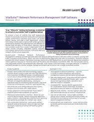 VitalSuiteTM Network Performance Management ... - SSP Telecom Inc.