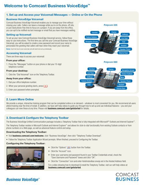 Business VoiceEdge Quick Reference Guide - Comcast Business