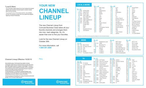 your new channel lineup - Comcast Business