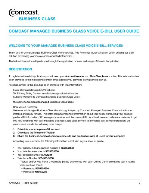 eBill User Guide - Comcast Business