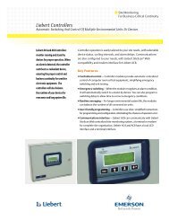 Liebert Controllers - Emerson Network Power