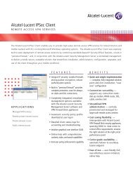 Alcatel-Lucent IPSec Client - SSP Telecom Inc.