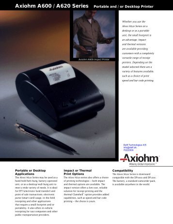 Axiohm A600 / A620 Series - Delfi