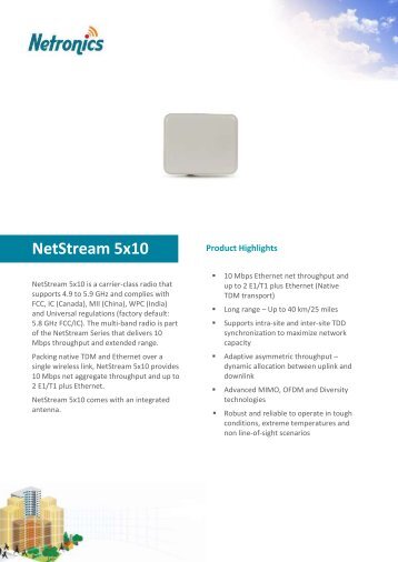 NetStream 5x10 Data Sheet.pdf - Netronics Networks