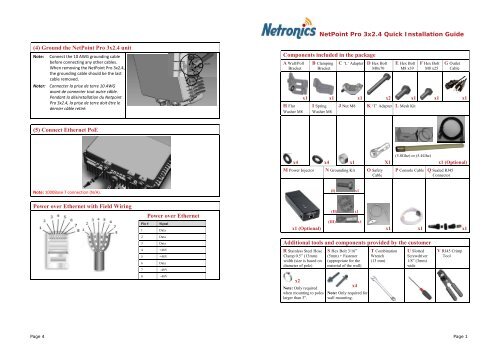 NetPoint Pro 3x2.4 Quick Installation Guide - Netronics Networks