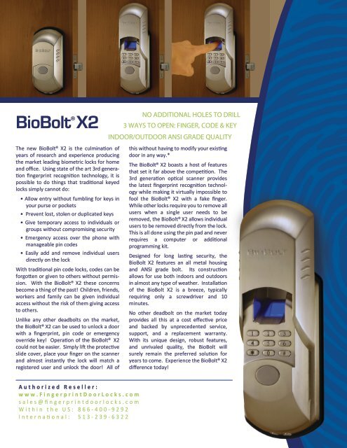 BioBolt Brochure