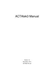 ACTAtek3 Manual