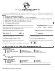 MAHP Credentialing Application - Total Health Care