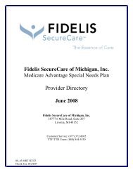 Provider Directory - Fidelis SecureCare