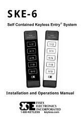 SKE-6 Installation and Operations Manual - Essex Electronics