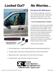 KE-1600 System Specifications - Essex Electronics