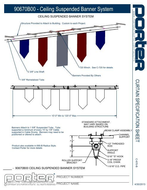 90670b00 Ceiling Suspended Banner System Litania Sports Group