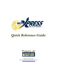 achXPRESS Quick Reference Guide - Secure Payment Systems