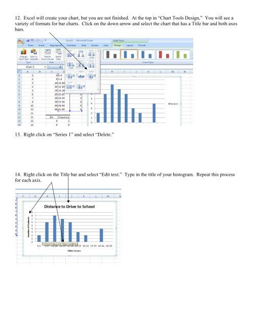 Histogram with Excel 2007