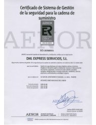 Certificado ISO 28000. Gestión de Seguridad en la Cadena ... - DHL