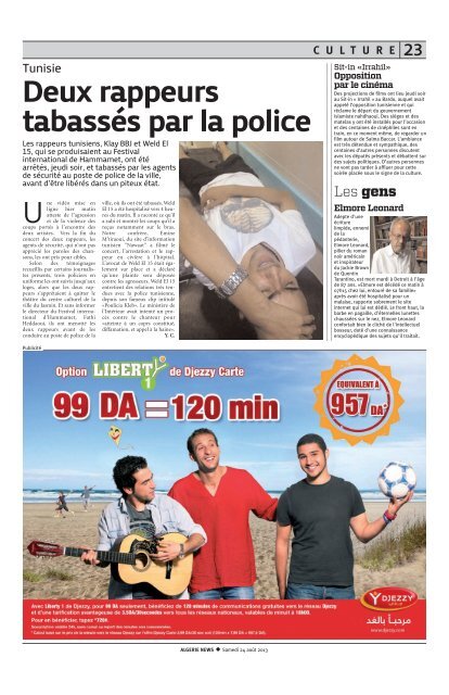 Fr-24-08-2013 - Algérie news quotidien national d'information