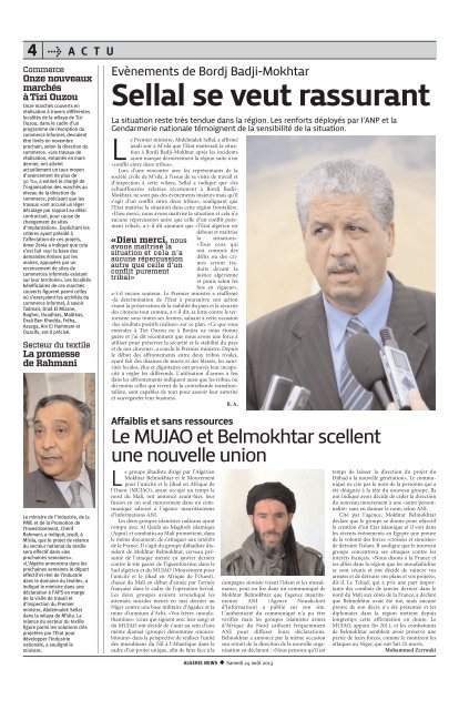 Fr-24-08-2013 - Algérie news quotidien national d'information