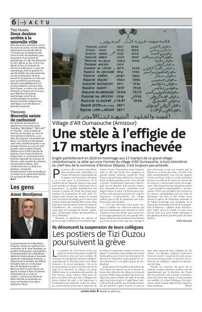 Fr-24-08-2013 - Algérie news quotidien national d'information