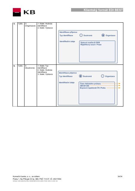 Klientský formát EDI BEST (PDF soubor) - Komerční banka