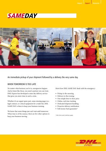 DHL Same Day Brochure