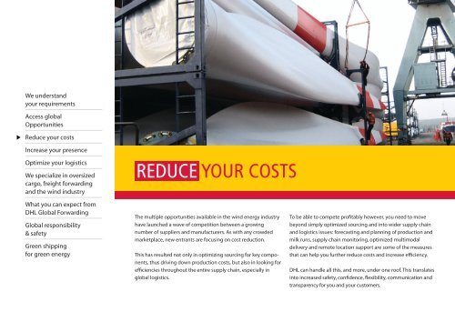 Download our Wind Energy Logistics brochure - DHL