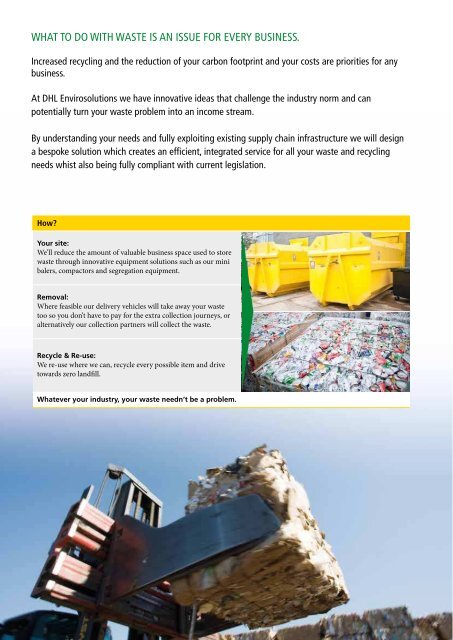 DHL Envirosolutions Waste & Recycling Brochure