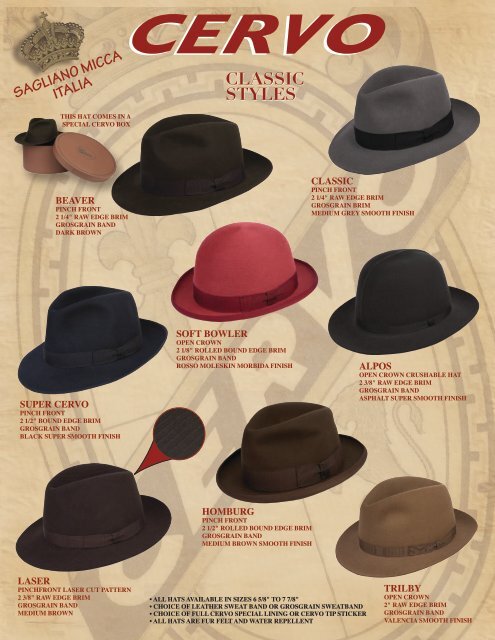 CLASSIC STYLES CLASSIC STYLES Cappellificio Cervo