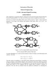 Advanced Signal Processing ASSIGNMENT - School of Engineering ...