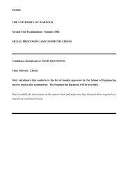 Exam paper template - School of Engineering - University of Warwick