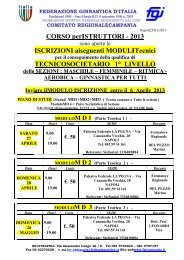 Corsi Tecnici 1 livello 2013 - Comitato Regionale Campania F.G.I.